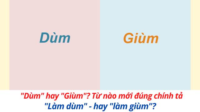 Người Việt thường có sự nhầm lẫn giữa từ “dùm” và “giùm”