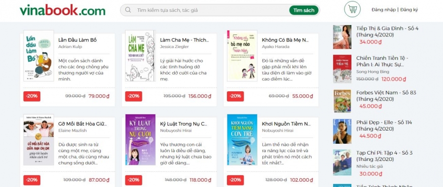 Vinabook - Website mua sách online với những ưu đãi về giá