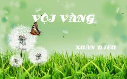 Một hồn thơ yêu đời ham sống đến cuồng nhiệt trong Vội vàng